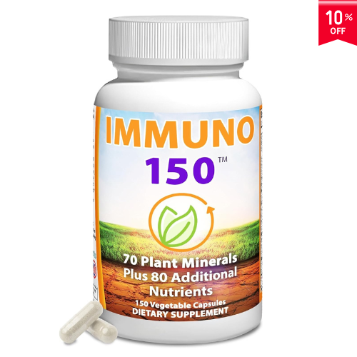 Immuno 150 – Immune Support with 70 Plant Minerals | 150 Veggie Capsules